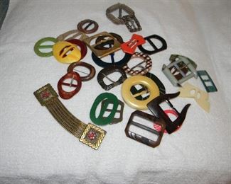 assorted buckles /some Bakelite