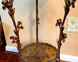 Vintage brass plant stand