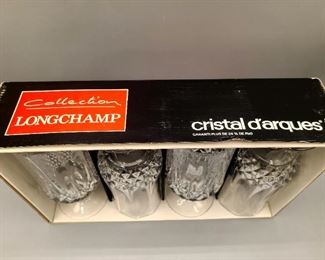Longchamp cristal d'arques drinking glasses