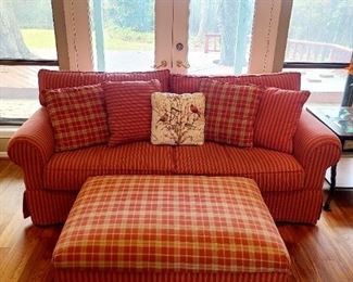 Couch & extra large ottoman