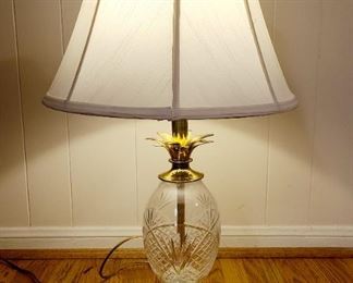 Pineapple lamp - brass & glass