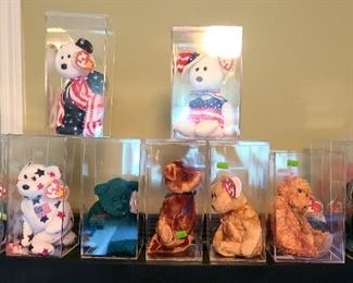Beanie babies in case