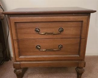 Matching vintage 2 drawer bedside table