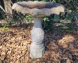 Cement bird bath