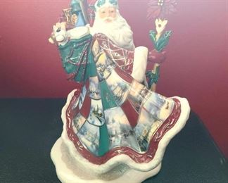Thomas Kinkade Silver Anniversary "Santa's Holiday Best"