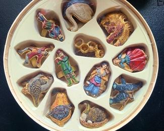 The Twelve Days of Christmas ornaments