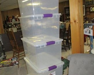 Standard size storage tubs, clean & ready to carry your purchase ... $4 each