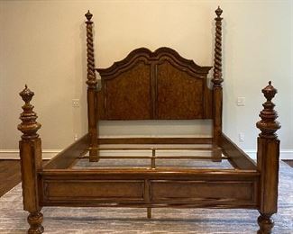 Solid wood Lexington home furniture for poster king size bed frame