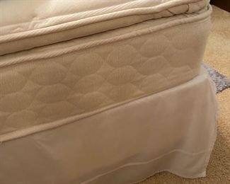 Queen Oak Bed with Pillow Top Mattress