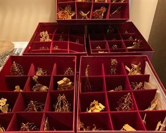 Danbury Mint Gold Christmas Ornaments