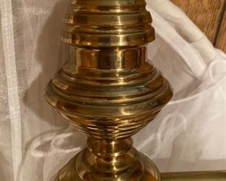 1860's Victorian Half Tester, Solid Brass Bed