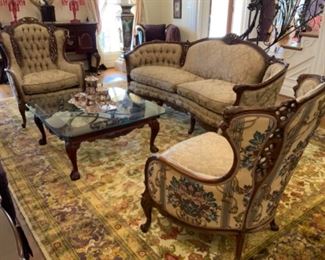 Pair fine carved french chairs $500 SOLD