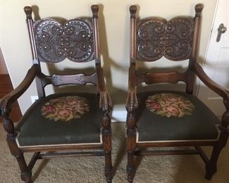 Antique Spanish Revival chairs