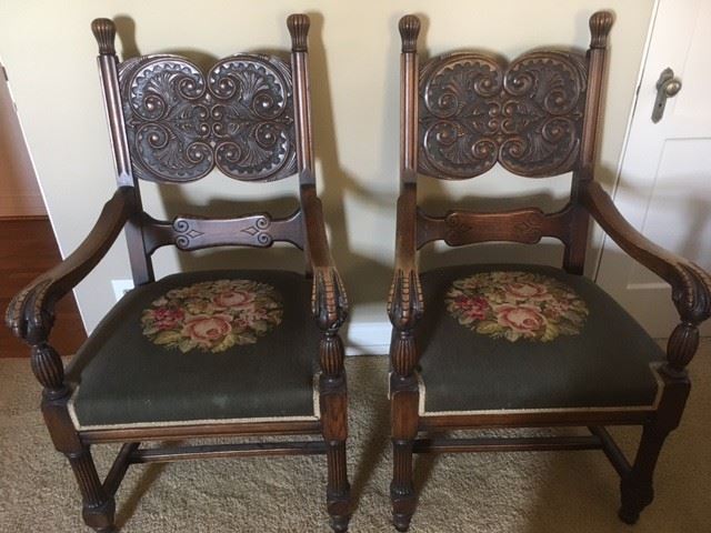 Antique Spanish Revival chairs