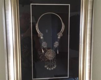 Framed ethnic necklace