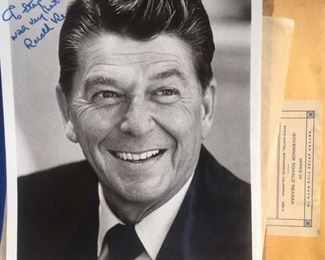 Personally autographed photo of Ronald Reagan as Governor