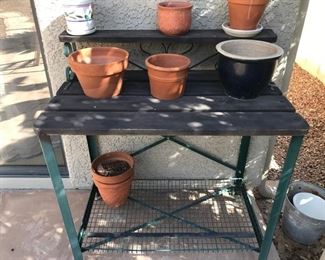 Sturdy patio garden table. Display plants and/or use as garden work table