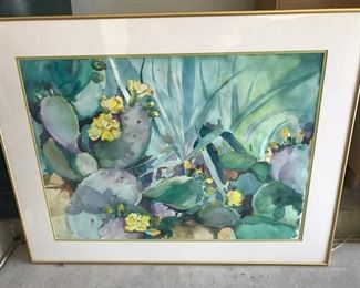 Beautiful cactus watercolor