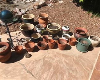 Numerous plant pots of all sizes and styles