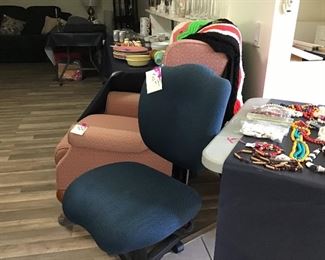 Office chair.  Wing back recliner chair