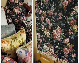 vintage bedding, linens with matching rug