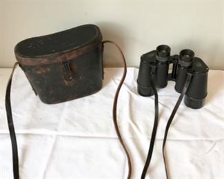 Sun Room:   These vintage Carl Zeis s Jena Telsexor binoculars [with case] have a 16 x 40 power.  They were owned by a woman who would watch the ships in the Boston Harbor.  It is said she could read the ship's name and numbers with these powerful binoculars.