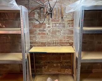 Aluminum Shelving Units With Wood Shelves