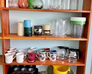 Bookcase And Various Kitchen Goodies