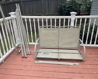 Metal Porch Swing Unassembled