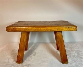 Small Vintage Handmade Wooden Stool