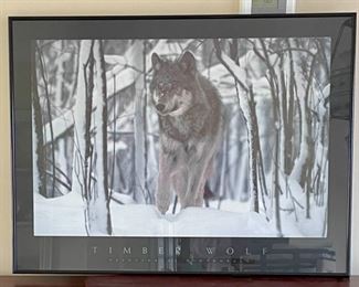 Timber Wolf Print And Teapot