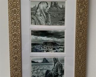 Item #39  $45   Three black & white photographs, unsigned, 21" x 13 1/4" framed