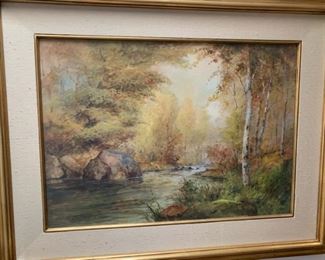 Item # 41   $250   Alexander P. Thompson (American - 1962)  Untitled watercolor on paper, 30" x 38" framed