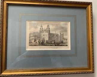 Item #20   $125   C. B. Graham  1848 lithograph 'Fort Marcy and the Parroquia Santa Fe'