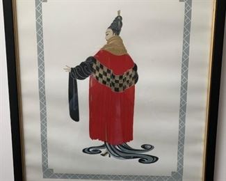 Item #8   $250   Erte (Romain de Tirtoff) (Russian-French 1892-1990)  Serigraph 'Gala Performance', pencil signed and inscribed, no edition size noted, 24" x 19 1/2" framed