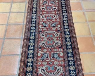 Item #258   $650    Handwoven Persian runner, very good condition, 106" x 35"