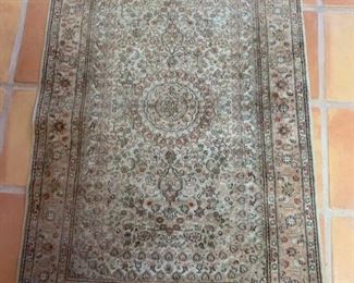 Item # 252   $350   Small silk rug, excellent condition, 52" x 31"