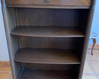 Item # 198   $50   Antique bookcase with top drawer,  42" H, 30" W