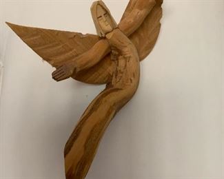 Item #239    $100    David Alvarez carved angel, 10'' 