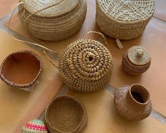 Item #209     $40/lot     8 Native American   baskets 