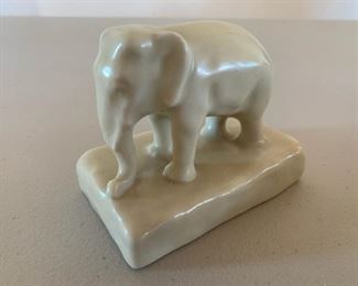 Item #155    $90  Rookwood  elephant paperweight, 1936, 3 1/2'' x 4''