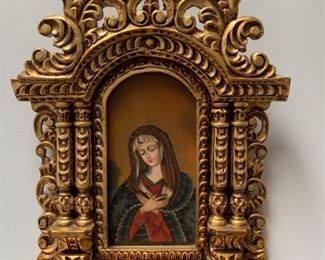 Item #70   $80   Gilt frame Madonna, 17'' x 12''