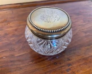 Item #220   $40   Dresser box, sterling silver lid