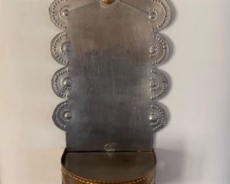 Item #103    $90  Vintage Bonifacio F. Sandoval tinwork, 15'' x 7''