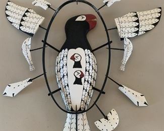 Item #163   $150    Puffin Mask Spirit carved by John Kokoluk, 1987, 27 1/2" x 22 1/2"