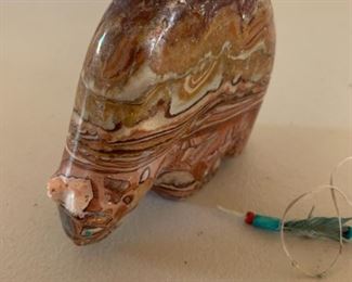 Item #159    $50  Picasso marble bear fetish, 3 1/2'' H