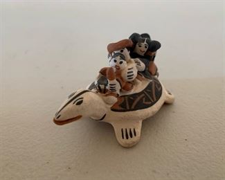 Item #150    $80  Marie Romero mini turtle storyteller, 2 3/4'' L
