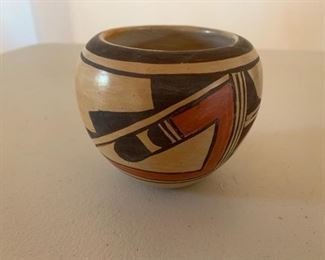 Item #144   $80   Patricia Honie (Hopi-) 4 1/2" bowl