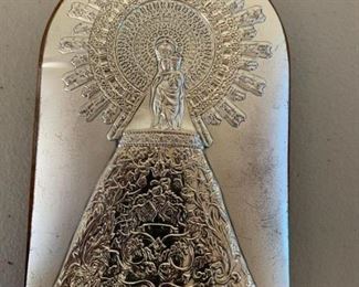Item #101   $45    Virgin del Pilar plaque, 6'' x 4''