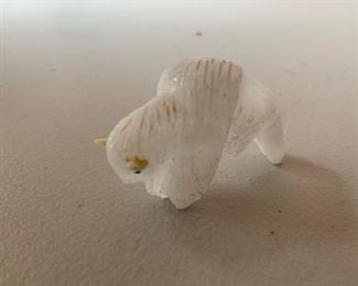 Item #464    $35  Alabaster buffalo fetish, 2 3/4'' L